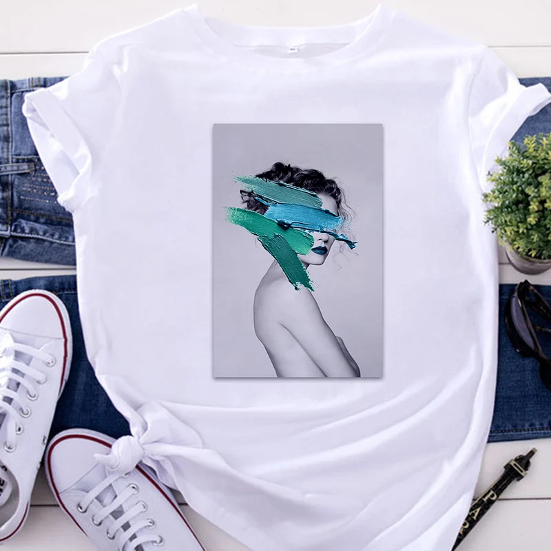 

Nordic Retro Art Print T Shirt Harajuku Short Sleeve Punk Streetwear Clothes Tshirt Fashionable Cute Personality Female T-shirt