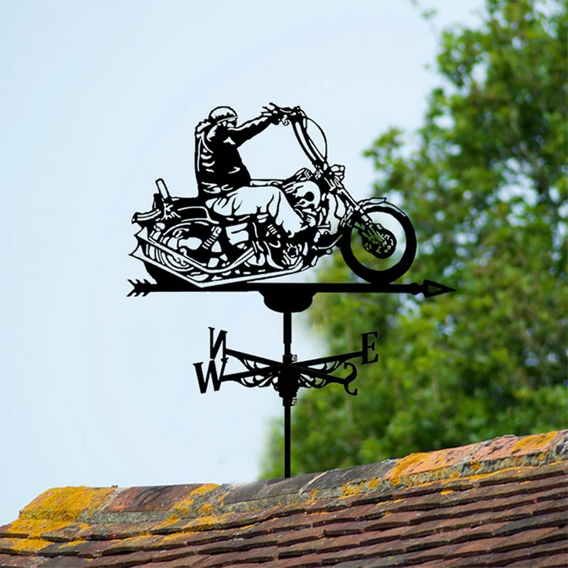 

Weather Vane Spinner Motorcycle Weathervane for Garden Yard Decoration Garden Metal Weathervane