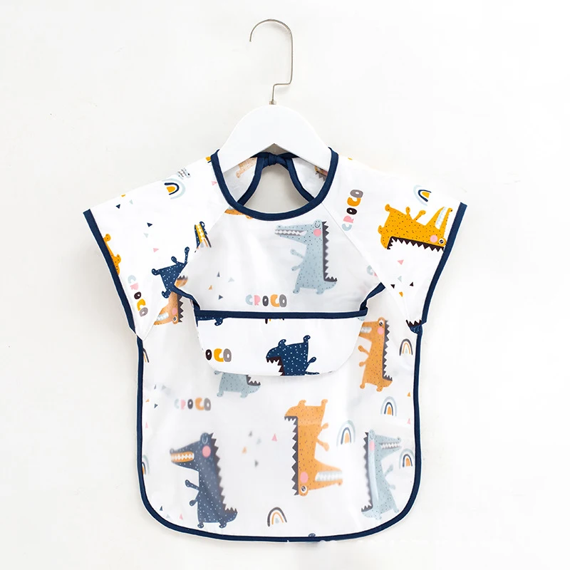 

Baby Gown Summer Thin Children's Eating Waterproof Apron Cotton Sleeveless Bib Anti-Dirty Protective Clothing Rice Pocket