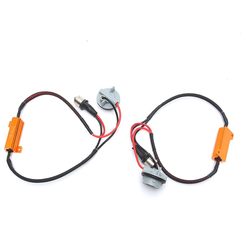 2x T20 1156 BA15S 1157 7440 7443 3156 3157 50W Car LED Turn Singal Load Resistor Canbus Error Free Wiring Canceller Decoder