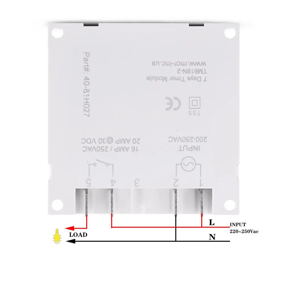 

BIG LCD 1.6 Inch Digital 220V 230V AC 7 Days Programmable Timer Switch With UL Listed Relay Inside And Countdown Time Function