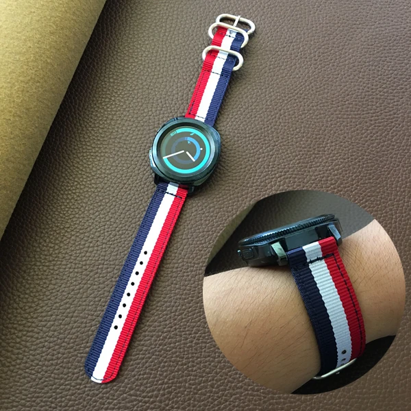 Нейлоновый ремешок huami amazfit bip gtr для Samsung Gear S3 s2 sport Frontier классический galaxy watch 42 мм 46