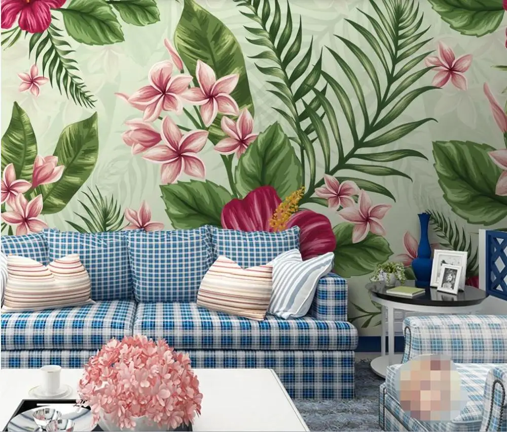 Индивидуальные Крупногабаритные фрески/обои/Ручная роспись тропические