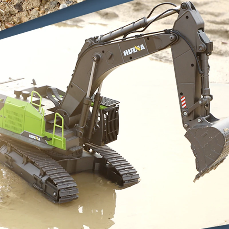 huina 593 1593 экскаватор 22ch rc truck 114 зеленая иг