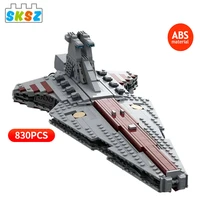 830pcs star spaceship series new venator republic attack cruiser model diy building blocks moc bricks kids toys educational gift