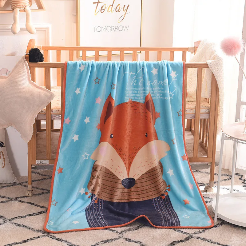 

Children's cartoon single layer velvet coral velvet kindergarten baby blanket