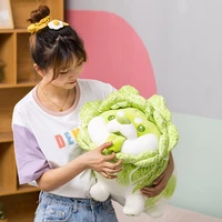 creative kawaii chinese cabbage dog plush toy soft cartoon animal vegetable plant stuffed doll comfortable pillow cushion gift