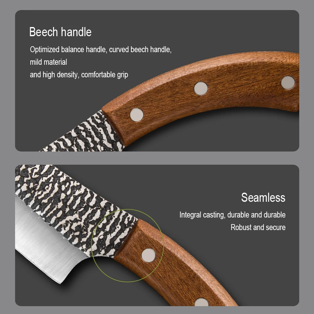 

XYj Forging Boning Kitchen Knife Full Tang Handmade Sliced Knife Survival Camping Serbian Hunting Accessories Tool w/Gift Box