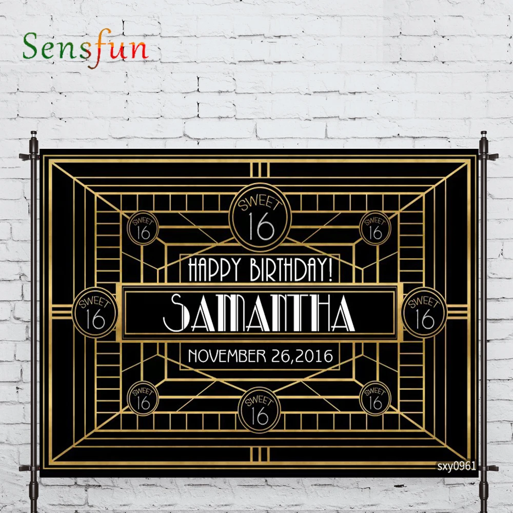 

LEVOO Фотофон Гэтсби Золотой Роскошный День рождения линия фон Фотофон фото студия съемка реквизит