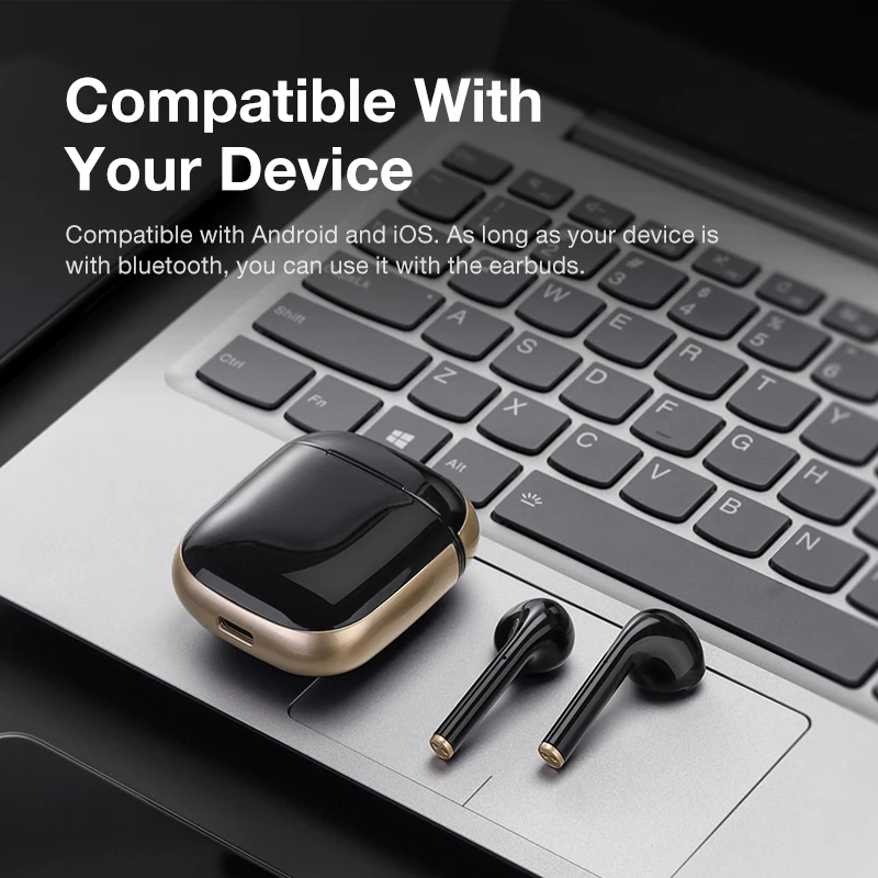

SANLEPUS Led Earphone TWS Wireless Bluetooth Headphones Stereo Earbuds Headset With Wireless Charging For Xiaomi Android iOS