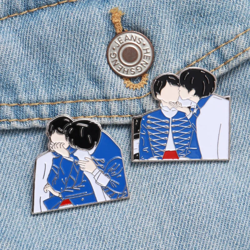 KPOP Эмаль Булавка Bangtan мальчики значки на лацкан металлическая брошь значок