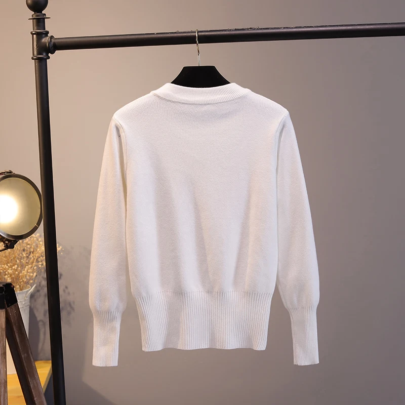MUMUZI Sweater jacket female spring and autumn 2021 new fashion Slim short sweater front buttons cardigan turtleneck |