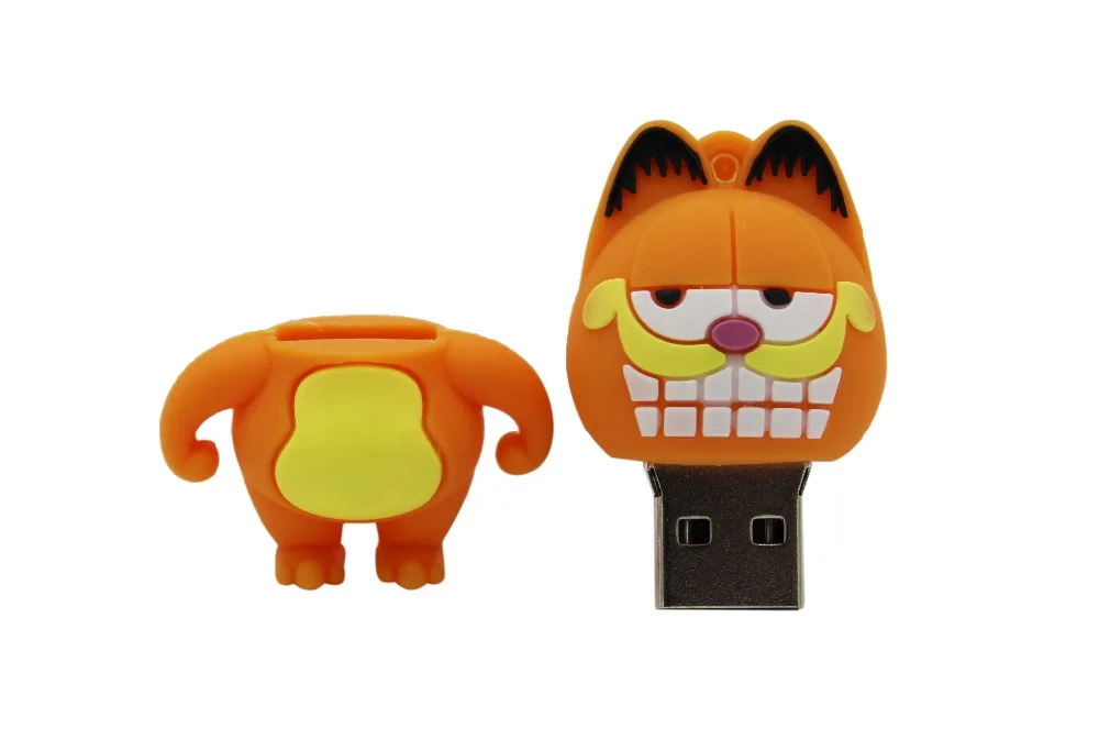 TEXT ME Красивая мини-флешка Гарфилд 64 ГБ, модель usb 2,0, 4 ГБ, 8 ГБ, 16 ГБ, 32 ГБ, флешка, подарок
