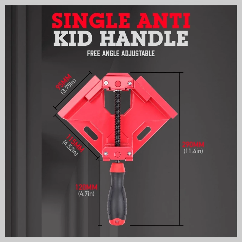 

Right Angle Clamp Tool Single Handle Corner Clamp Single Handle 90 Aluminum Alloy Corner Clamp for Carpenters