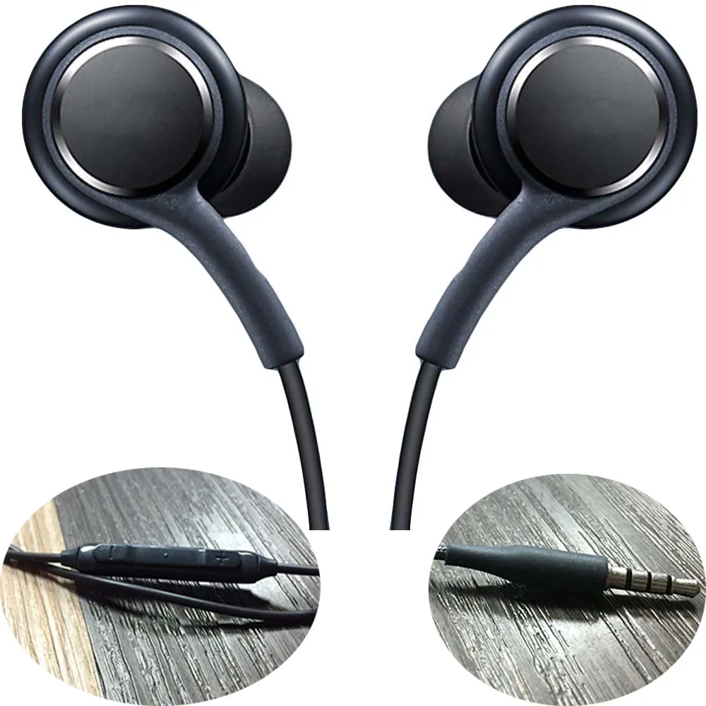 Classic Earphone with Microphone wheat bass Good Sound Wired Earpiece 3.5mm Audio Headpiece for Samsung S8+ s8plus #0102 | Электроника