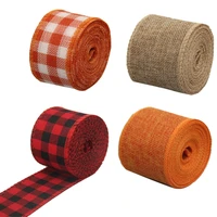 4 rolls polyester ribbon christmas wrapping ribbon wired craft multi color for ribbon fall thanksgiving decoration