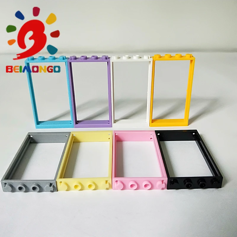 Бесплатная доставка! BEIMONGO строительный блок MOC 30179 * рама 1x4x6 для двери стекло рамы