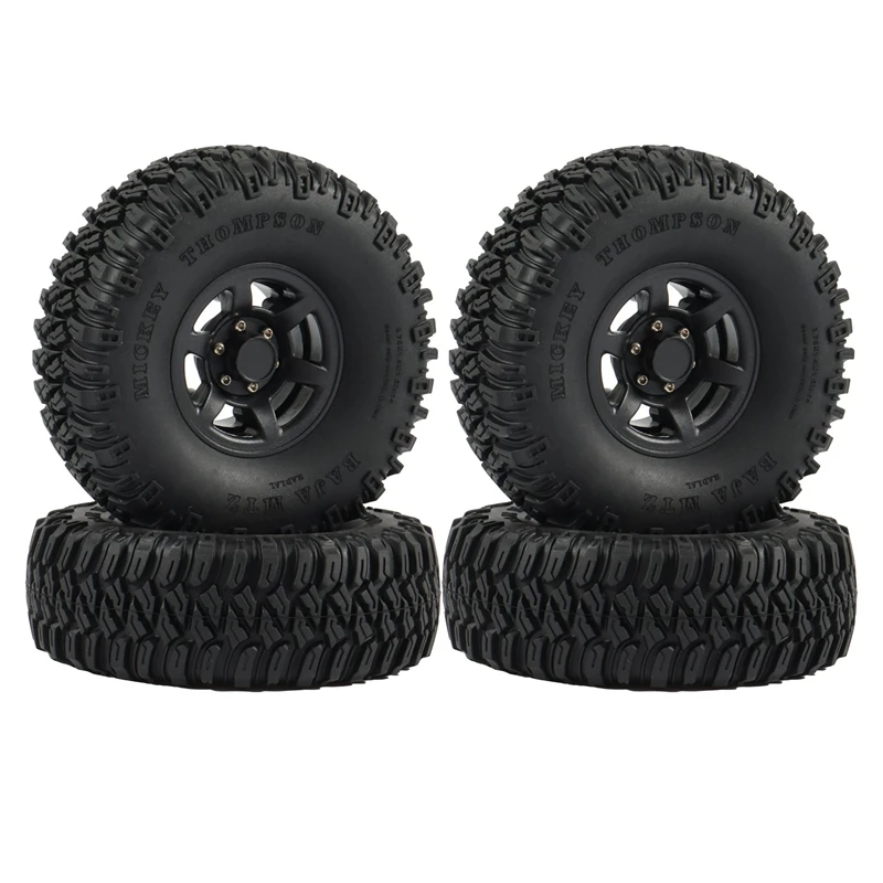 

4 шт. 1,55 дюйма шины для обода колеса для радиоуправляемого гусеничного автомобиля Axial Jr 90069 D90 TF2 Tamiya CC01 LC70 MST JIMNY