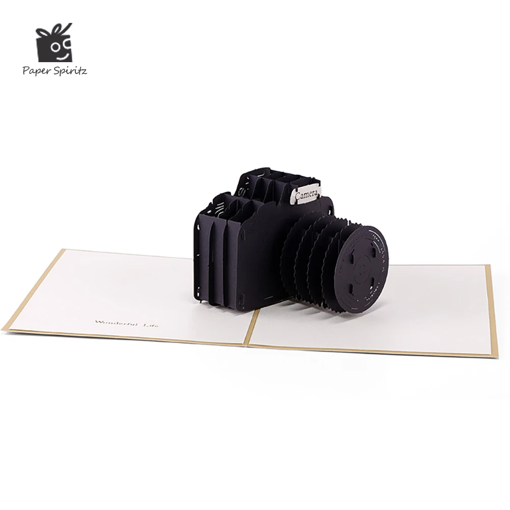 

3D камера Лазерная вырезка всплывающие бумажные открытки сделанные на заказ поздравительные открытки на день рождения подарки 5031 г
