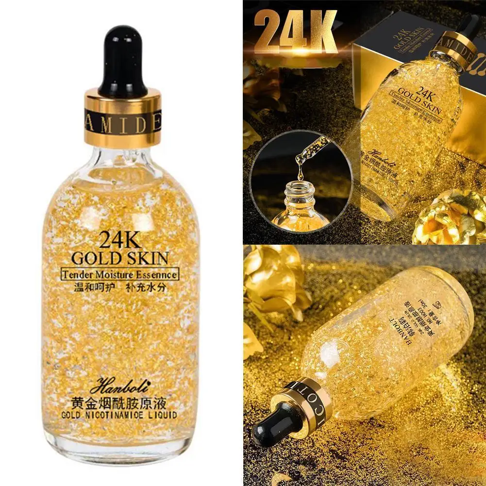 

24K Gold Serum Skin Tender Moisture Essence Nicotinamioe Aging Liquid Serum Serum Moisturizing Whitening Face Anti A0N7