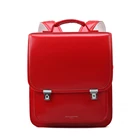 Японский Школьный ранец для детей, ортопедический рюкзак Randoseru из искусственной кожи для учеников, однотонные школьные портфели с металлической пряжкой