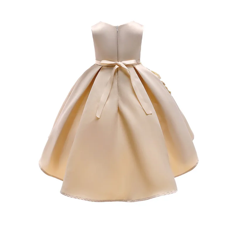 Зеленое сказочное платье принцессы; Детские платья; летние детские платья; Vestidos; элегантное жаккардовое вечернее платье с цветочным рисунком для маленьких девочек на день рождения