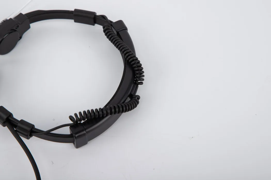 Telescopic Heavy Duty Tactical Throat Vibration Mic Headphone Headset Microphone NATO Plug for Walkie Talkie Radio