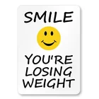 Металлический плакат Smile You Lost Weight Ретро жестяной знак с ностальгическим орнаментом для гаража, арт-деко, бара, кафе, магазина