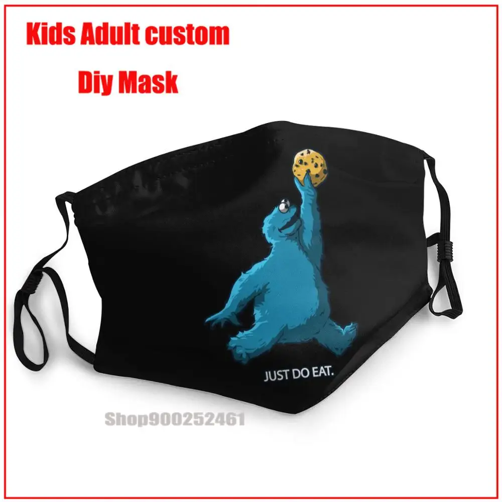 

Sesame Street Cookie Just Do Eat DIY mondmasker wasbaar face mask washable mouth mask cotton mouth mask with design funny
