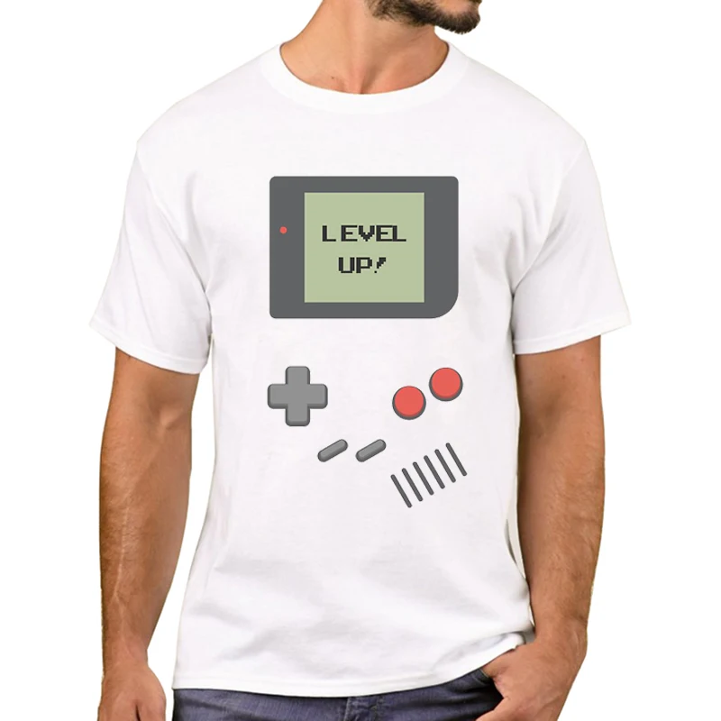 TEEHUB Lustige Gamer Gedruckt Männer T-Shirt Hipster Level Up T Shirts Kurzarm T-shirts Cool T – Detail 4
