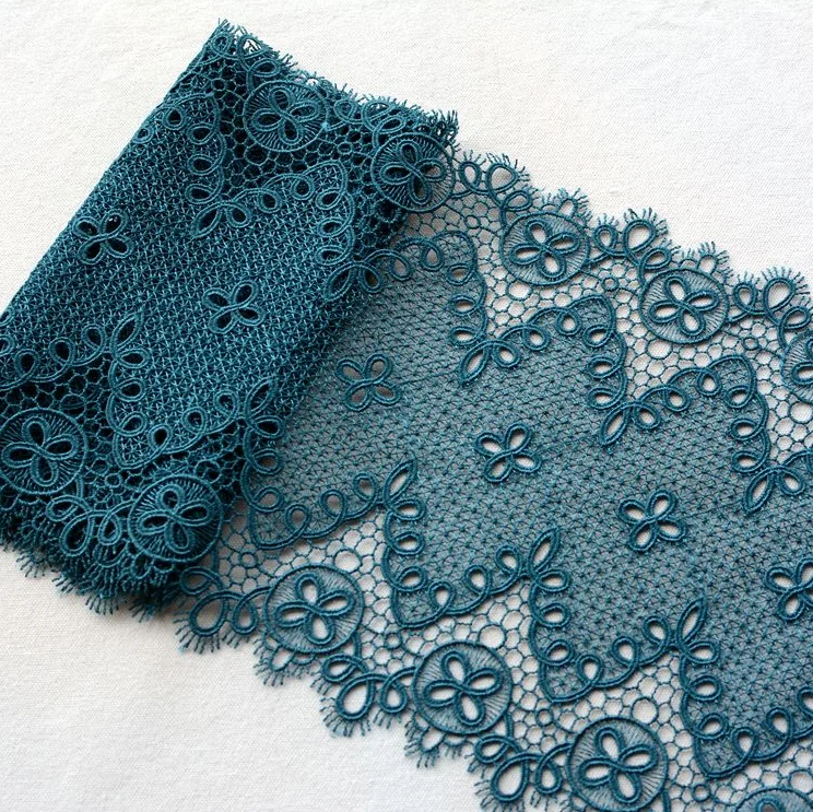2 метра зеленая Высококачественная кружевная ткань африканская гипюровая