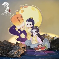 the untamed mdzs valentines day kawaii figure stand model jiang yanli jin zixuan cosplay acrylic desktop decor collection gifts