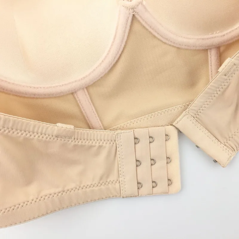 

Sexy Women Bras Lingeries Smooth Push Up Padded Bra 1/2 Cup Gathered Bras Underwear