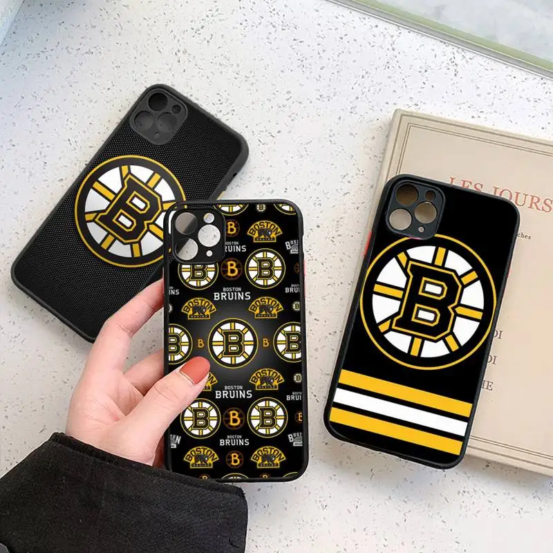 

Boston Smare Luxury brand Phone Case For iPhone 12 11 Mini Pro XR XS Max 7 8 Plus X Matte transparent cover
