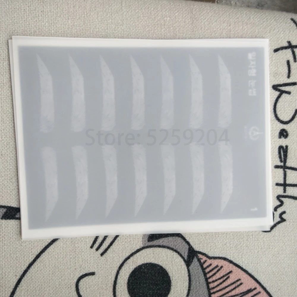 

20/50 pcs High quality Silicone Transparency Practice Skin PMU Tattoo Eyebrow Lip Training Skin Pad Body Art Tools for Beginner