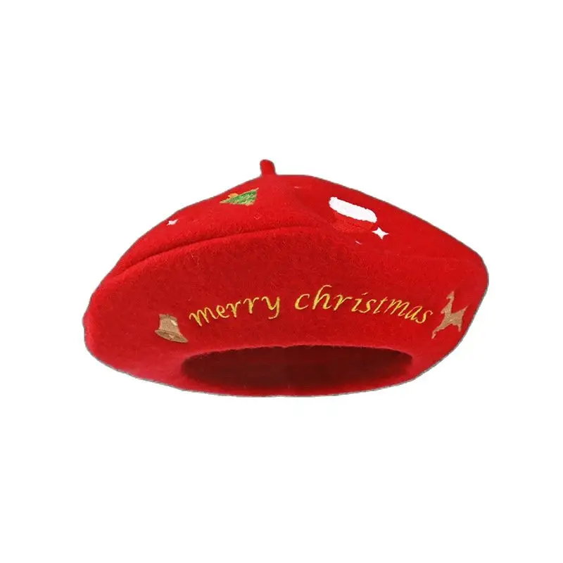 

Christmas Gift British Retro Beret Female Autumn and Winter Wild Warm Japanese Hat Female Trend