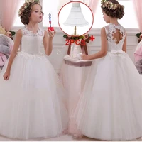 retail kids party evening gowns lace ball gown flower girl dresses for weddings first communion dresses for girls