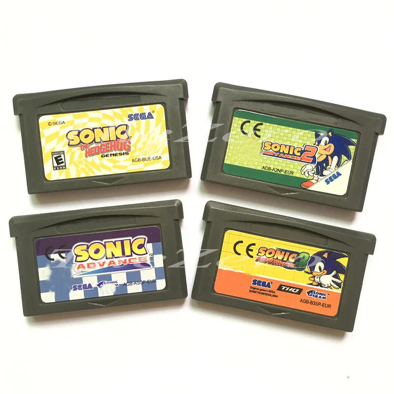 EUR версия видеоигры картридж Консоли Карты Sonic Advance серии 1 2 3 для 32 бит портативный плеер