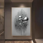 Картины на холсте, современные, фигурка из серебра, Романтический, абстрактный постер, настенные картины для гостиной, Настенный декор, Куадрос