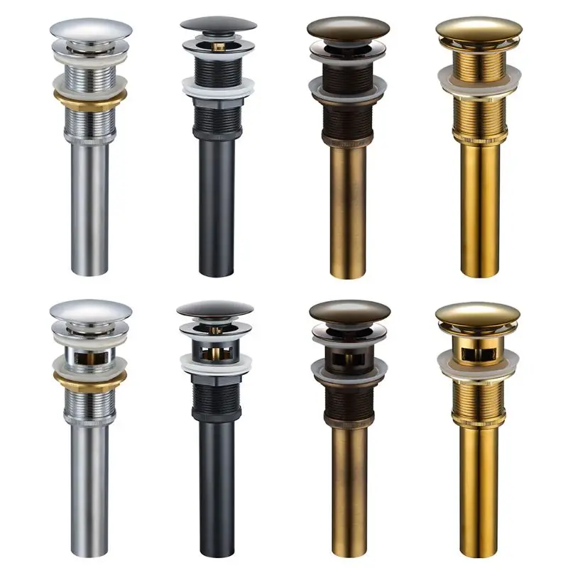 Роскошная латунная раковина для ванной комнаты выдвижной слив с/без перелива