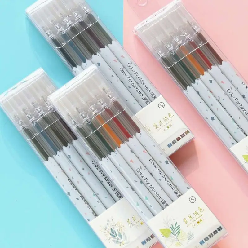 

5pcs/set Morandi Retro 5 Colored Permanent Marker Gel Pen Graffiti Painting Tool