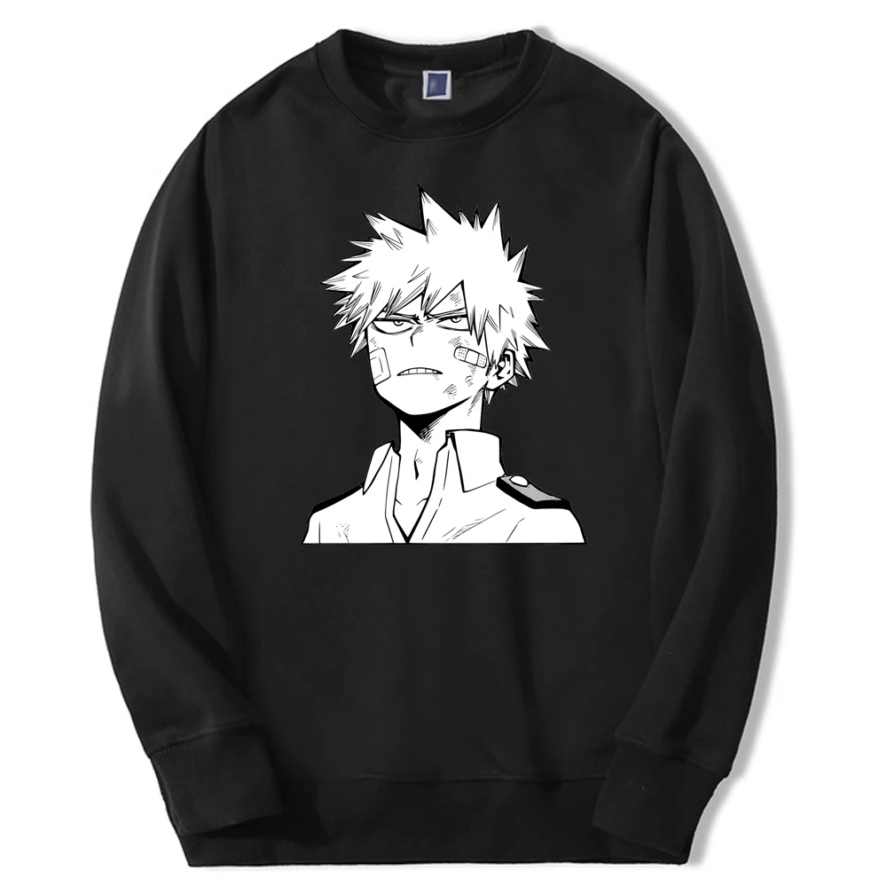 

Мужская Флисовая Толстовка My Hero Академия Deku, осенняя Повседневная Толстовка с рисунком аниме, Bakugou