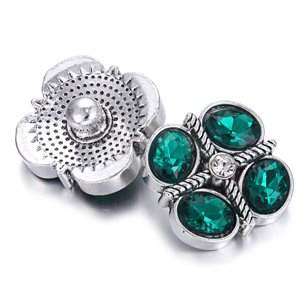 6pcs/lot New 18mm Snap Buttons Jewelry Rhinestone Cross Flowers Fit Necklaces Women DIY | Украшения и аксессуары