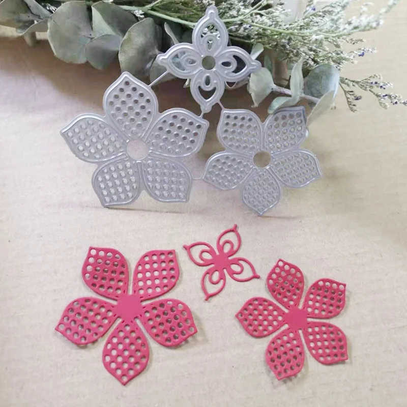 Цветочный штамп 3 шт./компл. цветение металлические Вырубные штампы Скрапбукинг