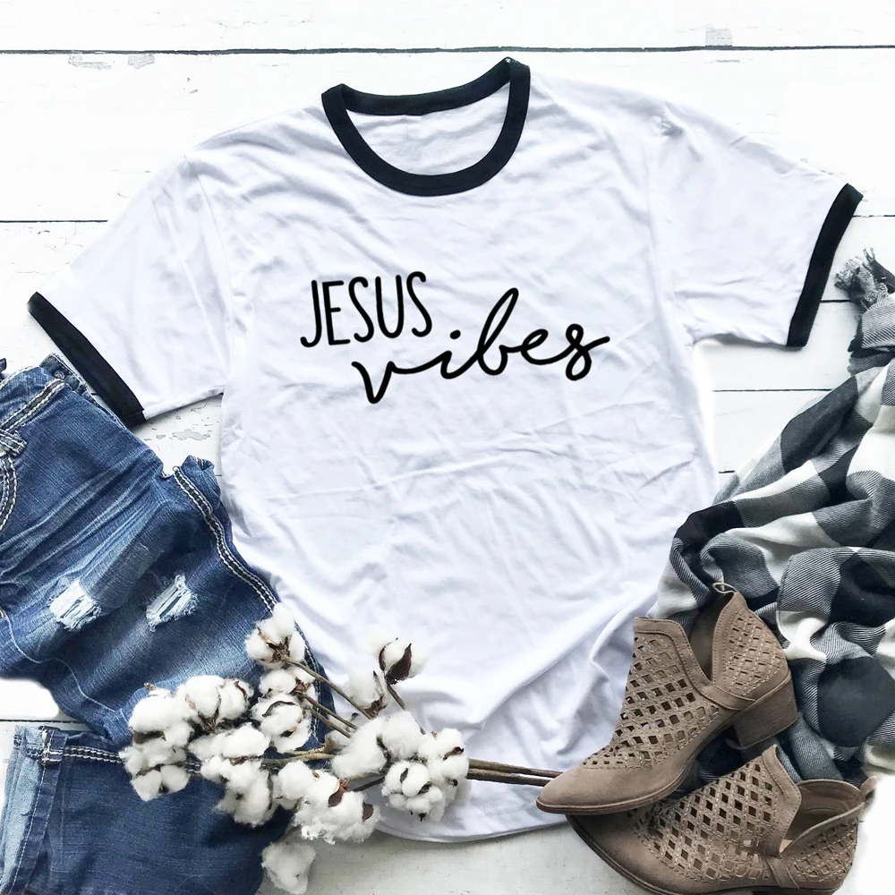 Jesus Vibes футболка унисекс 90s Религиозная Христианская &quotВера&quot Повседневная