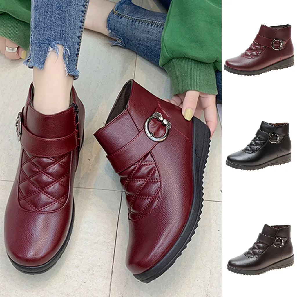 

SAGACE Ladies Boots Women Fashion Wedge Cotton Thickening Warm Snowshoe Short Boots sexy ankle boots for women Shoes 2019 new