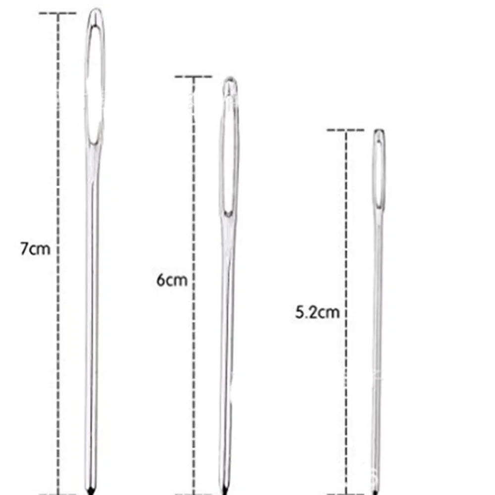Stainless Steel Sewing Needle 9pcs Big Eye Embroidery with Transparent Bottle Supplies Hot Sale | Дом и сад