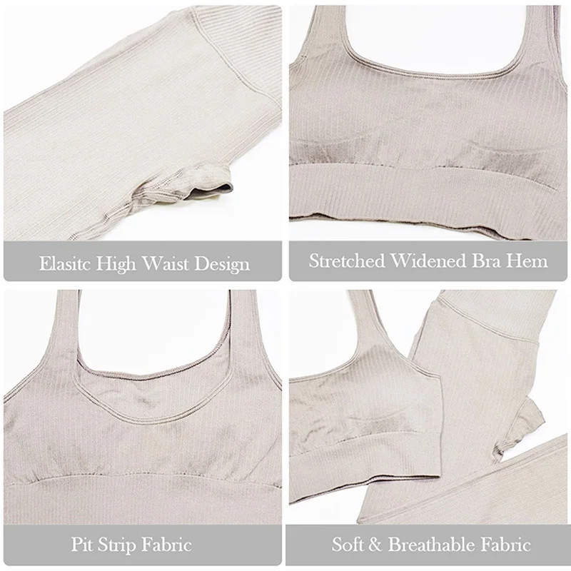 

Clearance Sale Seamless Sport Set Yoga Gym Clothing Workout Clothes For Women Tracksuit Gym Set High Waist Sport Fitness Suit