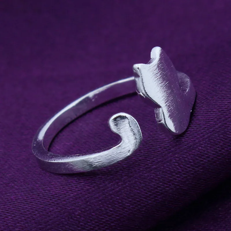 

925 Sterling Silver Jewelry Fashion Lascivious Cat Opening Man Woman's Classic Clothes With Gifts CR113