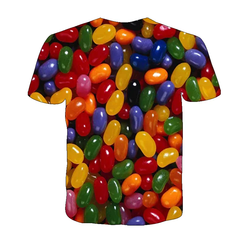 

Newest candy Snack bag chocolate sauce 3D t shirts food Harajuku Men Women short Sleeve Pullover tees tshirts Liva Girl Brand